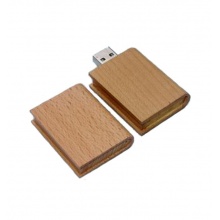 木質書本型USB手指