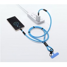 手機掛繩充電線二合一