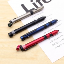 多功能手机支架LED折叠灯笔觸屏筆