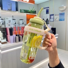 夏季大容量帶吸管肚肚杯