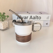 可折疊手柄戶外露營杯不鏽鋼咖啡杯