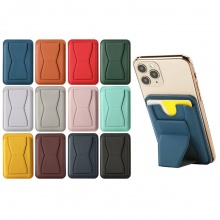 粘貼款手機支架PU皮革卡套