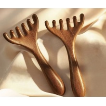 六爪帶把鹿角按摩梳